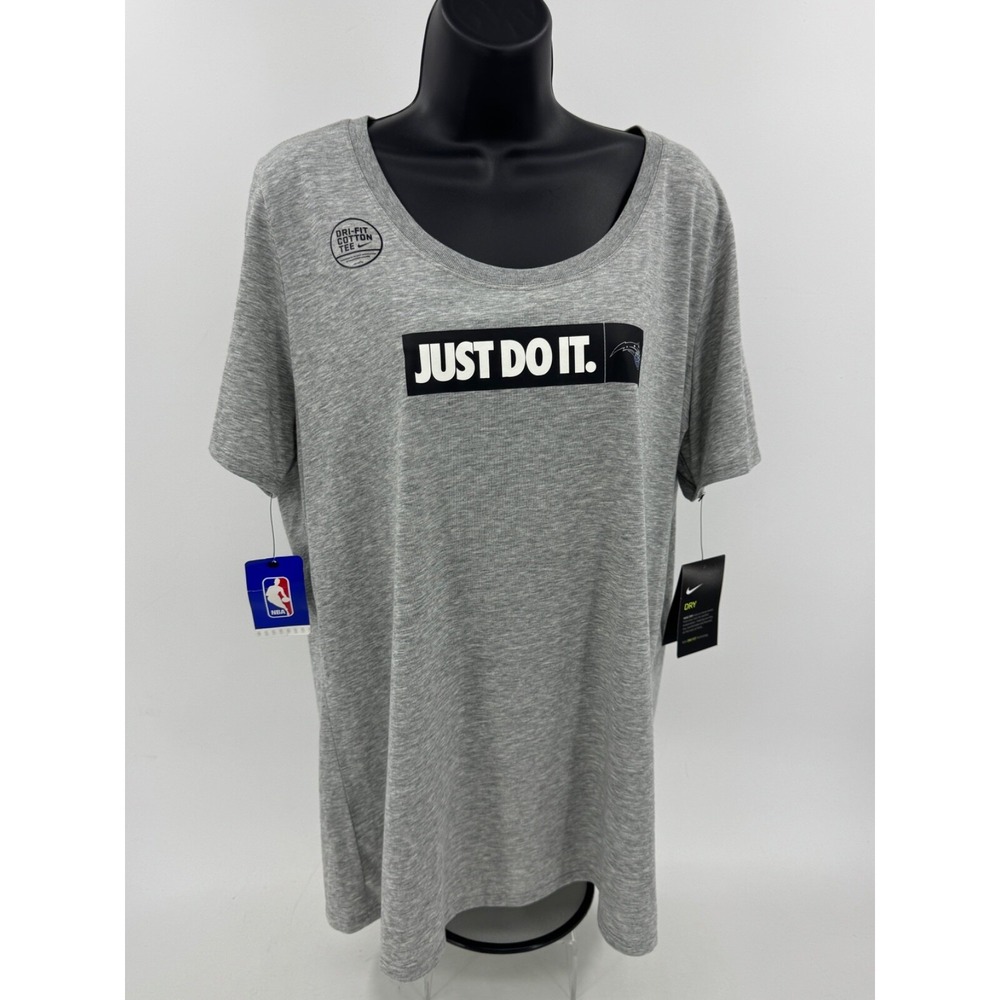 New Nike Just Do It Tshirt Orlando Magic Womens‎ XL Gray NWT Nike Dry